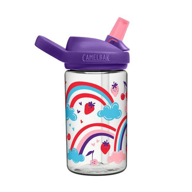 CamelBak Eddy+ 14 oz Kids Water Bottle with Tritan Renew – Straw Top,  Leak-Proof When Closed, Rainbow Dogs