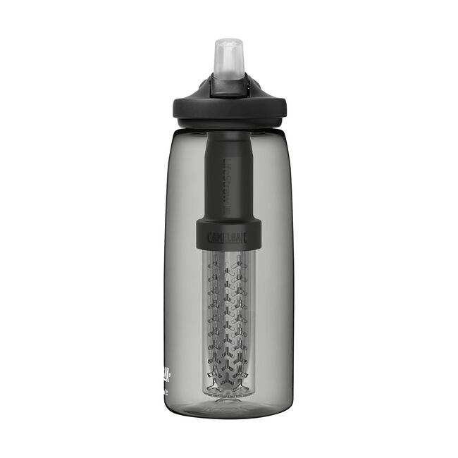 Camelbak 32oz Eddy+ Tritan Renew Water Bottle Filtered By Life Straw -  Charcoal Gray : Target